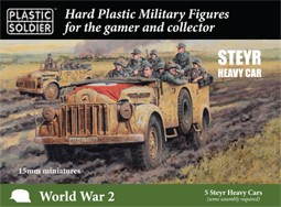 Plastic Soldier 15mm German Steyr Heavy Car (Plastik x5)