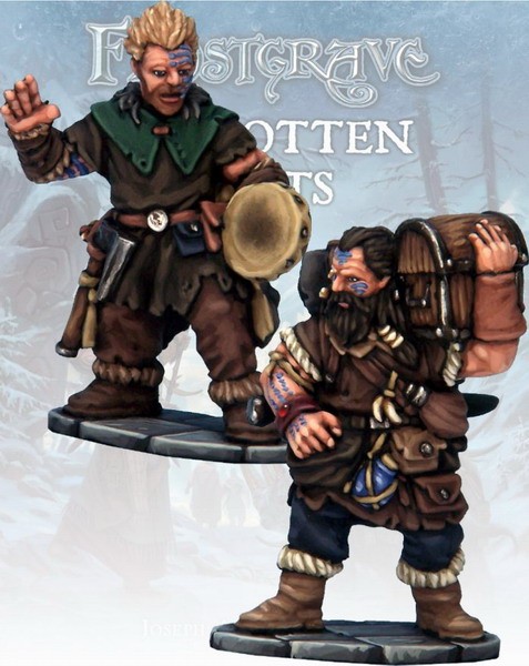Barbarian Bard & Pack Mule (2) - Frostgrave