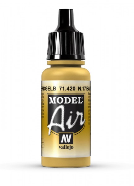 Vallejo Model Air: 71420 "No 17 Earth Yellow" 17ml