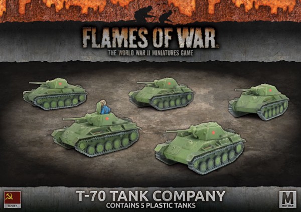 Flames of War SU: T-70 Tank Company (x5 Plastik)