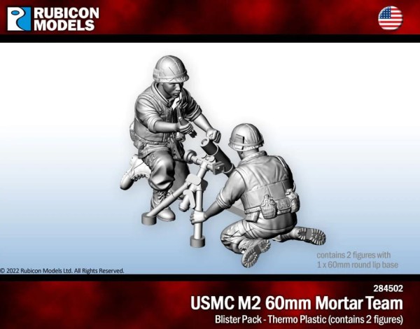 Vietnam War US Marines M2 60mm Mortar Team