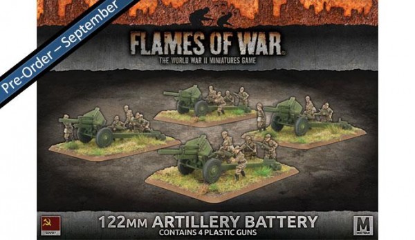 Flames of War SU: 122mm Artillery Battery (x4 Plastik)