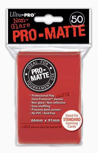 Ultra Pro Matte Sleeves Red (50)