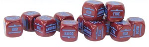 Bolt Action: Order Dice Maroon (12)