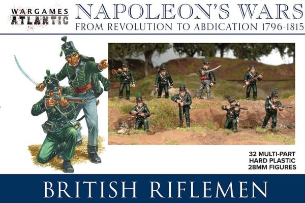 Wargames Atlantic: British Riflemen (x32 Plastic)