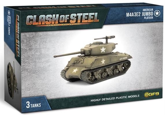 Clash of Steel: M4A3E2 Jumbo Tank Platoon (x3 Plastic)