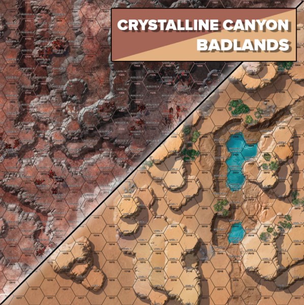 BattleTech: Neoprene Battle Mat Alien Worlds Crystalline Canyon/Badlands