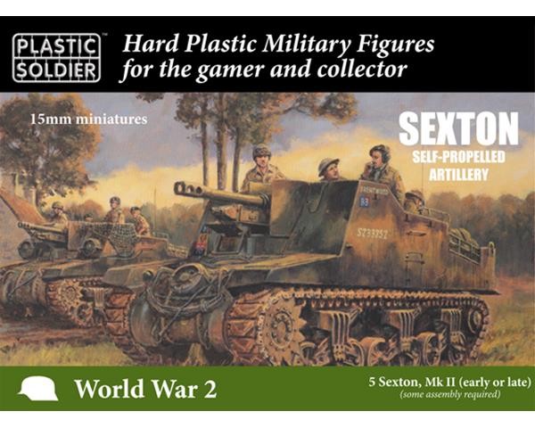 Plastic Soldier 15mm WW2 British Sexton (Plastic x5)