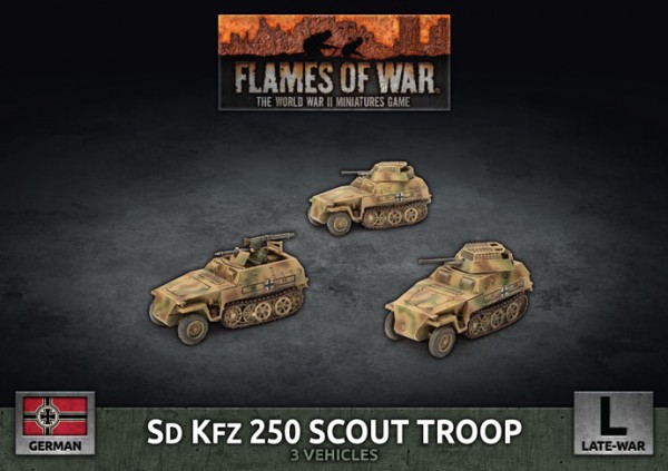 Flames of War GE: LW SdKfz 250 Scout Platoon (x3 Plastik)