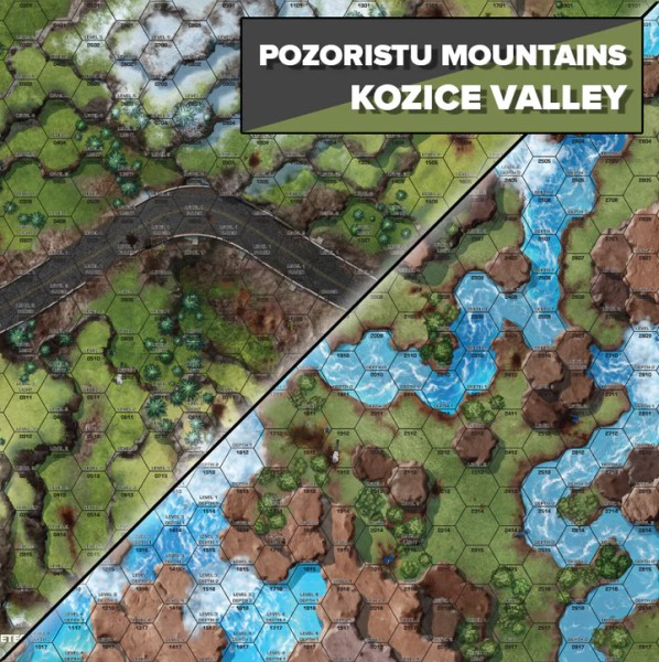 BattleTech: Neoprene Battle Mat Tukayyid Pozoristo Mountains/Kozice Valley