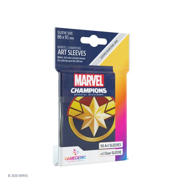 Gamegenic Marvel Champions Art Sleeves: Captain Marvel (50)