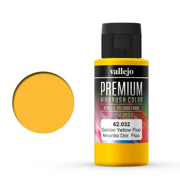 Vallejo Premium: Golden Yellow Fluo (Polyu.) (60ml)