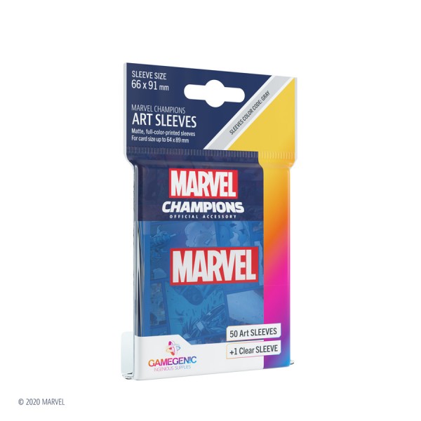 Gamegenic Marvel Champions Art Sleeves: Marvel Blue (50)
