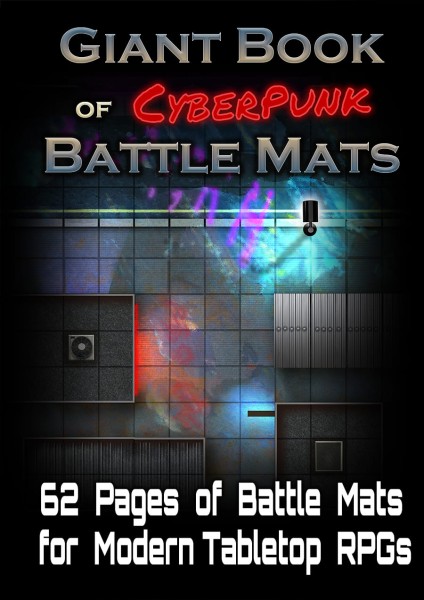 Giant Book of CyberPunk Battle Mats (A3 Format)