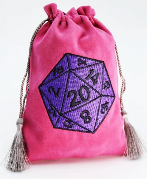Dice Bag Purple D20