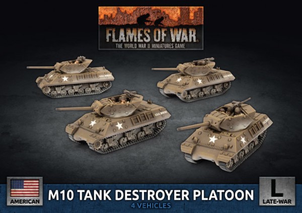 Flames of War US: M10 Tank Destroyer Platoon (Plastic x4)