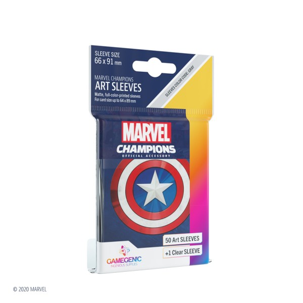 Gamegenic Marvel Champions Art Sleeves: Captain America (50)