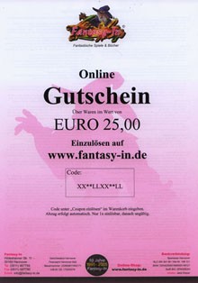 Gutschein 25.- Euro www.fantasy-in.de