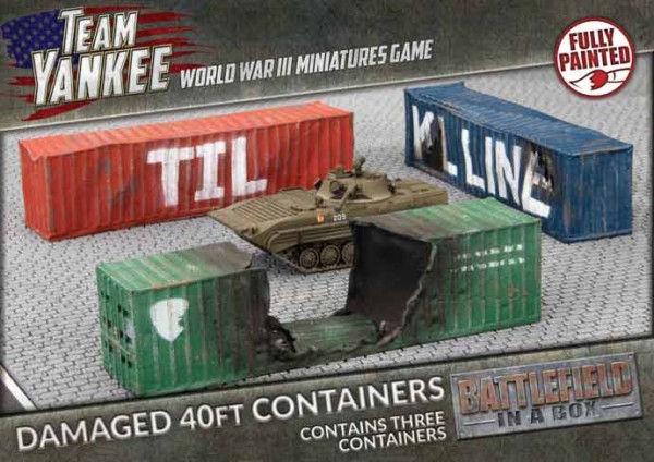Team Yankee 40ft Shipping Containers - Damaged (x3)
