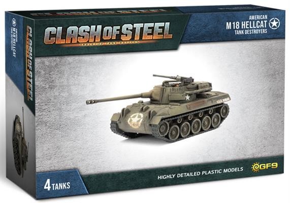 Clash of Steel: M18 Hellcat Tank Destroyers (x4 Plastic)