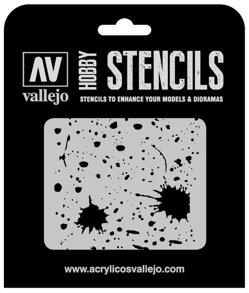 Vallejo Hobby Stencils: Splash & Stains
