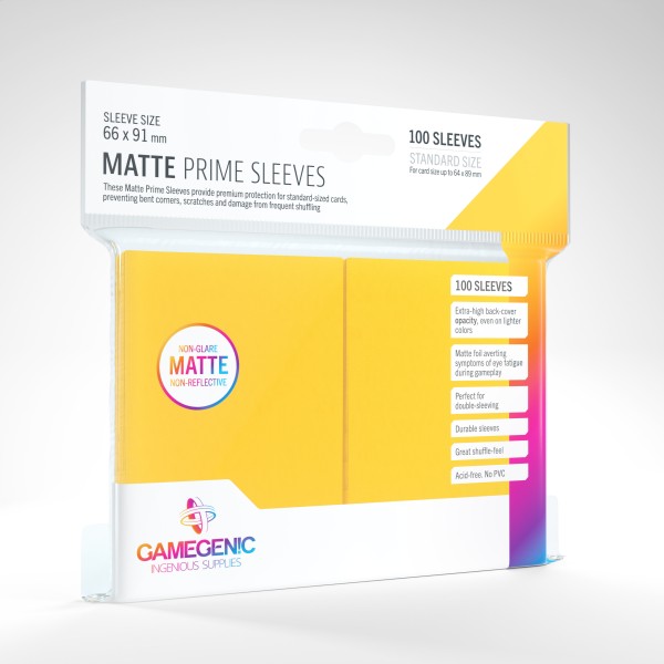 Gamegenic MATTE Prime Sleeves (100 Sleeves)