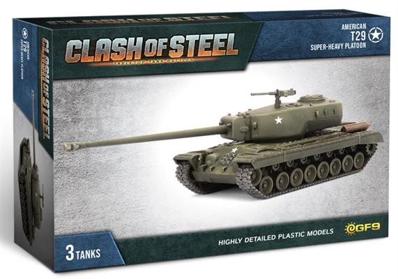 Clash of Steel: T29 Super-Heavy Tank Platoon (x3 Plastic)