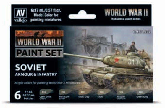 Vallejo Model Color: Model Color: WWII Paint Set Soviet Armour & Infantry