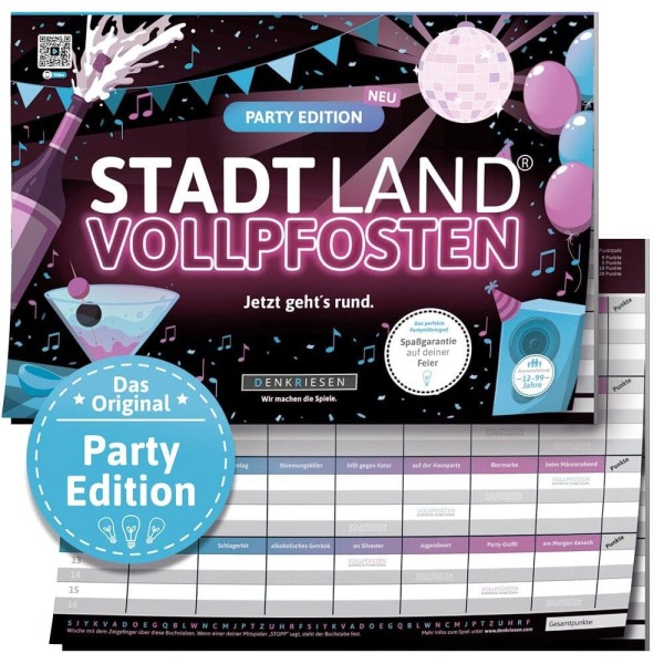 Stadt Land Vollpfosten: Party Edition (DinA4) (DE)
