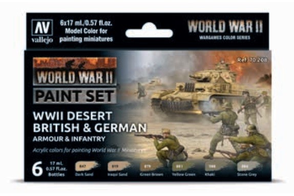 Vallejo Model Color: Model Color: WWII Desert British & German Armour & Infantry