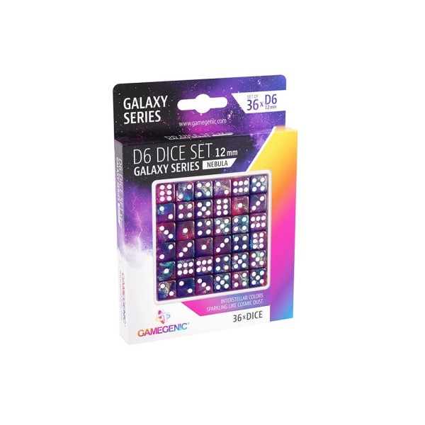 Galaxy Series - Nebula - D6 Dice Set 12 mm