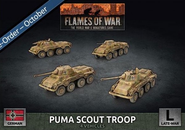 Flames of War GE: Puma Scout Troop (x4 Plastik)