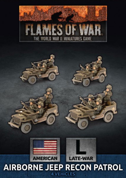 Flames of War US: Airborne Jeep Recon Patrol (4x Plastic)