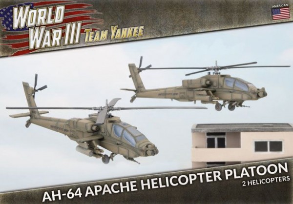 Team Yankee AH-64 Apache Helicopter Platoon (plastic x2)