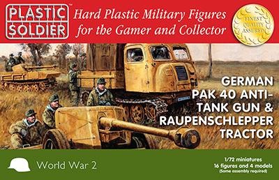 Plastic Soldier: 1/72 PaK40 &Raupenschlepper (Plastik x4)