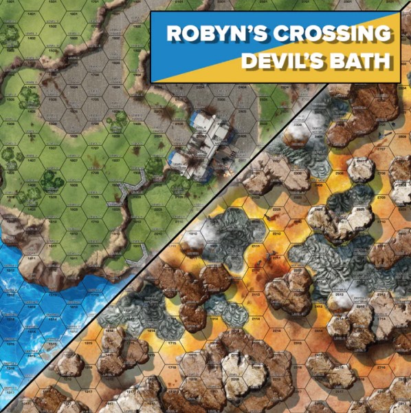 BattleTech: Neoprene Battle Mat Tukayyid Robis Crossing/Devil Bath