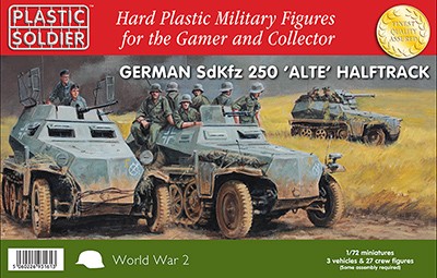 Plastic Soldier: 1/72 SdKfz 250 "Alte" (Plastik x3)
