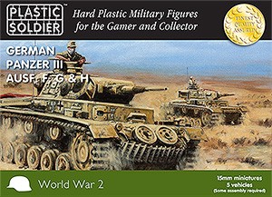 Plastic Soldier 15mm WW2 German Panzer III F,G,H T (für FoW)