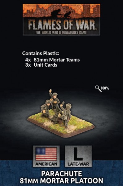 Flames of War US: Parachute 81mm Mortar Platoon (x4 Plastic)