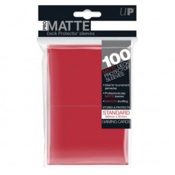 Standard Deck Protector - PRO-Matte Red (100)