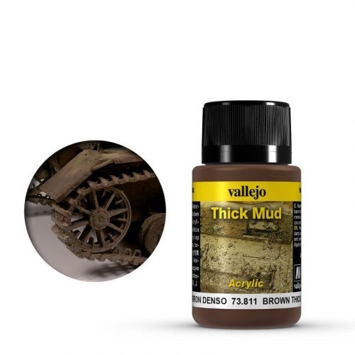 Vallejo Weathering Effects Thick Mud Brown 40 ml