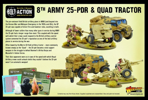 Bolt Action: British 8th Army 25-pdr & Quad Tractor