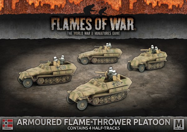 Flames of War GE: Armoured Flame-Thrower Platoon (x4 Plastik)