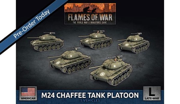 Flames of War US: M24 Chaffee Tank Platoon (Plastic x5)