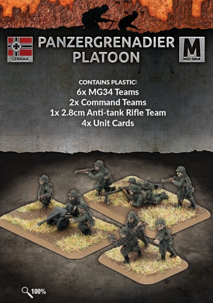Flames of War GE: Panzergrenadier Platoon (Plastik)