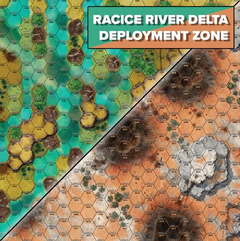 BattleTech: Neoprene Battle Mat Tukayyid Racice River Delta/Deployment Zone