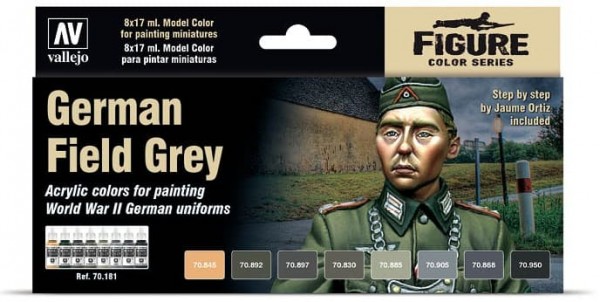Vallejo Model Color: Model Color: German Field Grey Set (8)