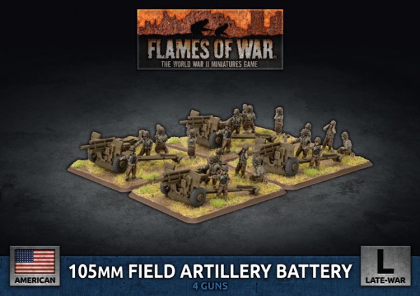 Flames of War US: 105 mm FieldArtillery Platoon (Plastic x4)
