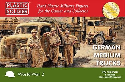 Plastic Soldier: 1/72 German Medium Trucks (Plastik x3)