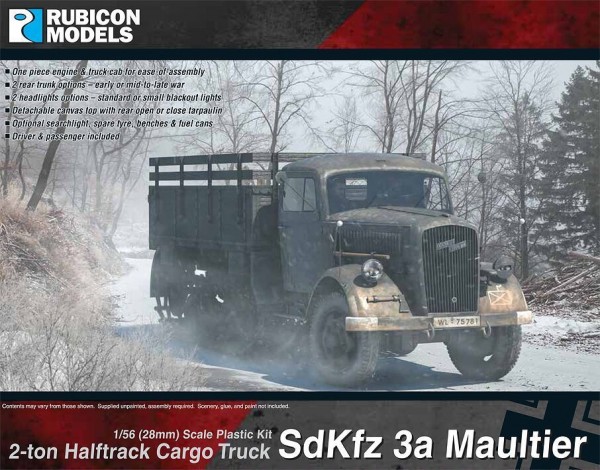 SdKfz 3 A Maultier 2 ton Half-Track Truck